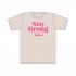 Cream Heather + pinker Druck