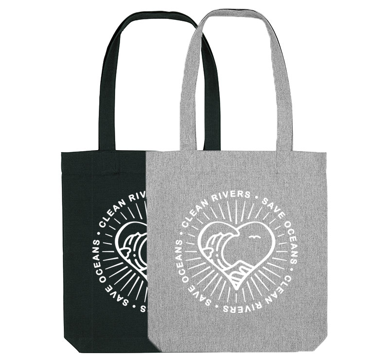 Shopping Bag Clean Rivers Save Oceans by Plastic Fischer
